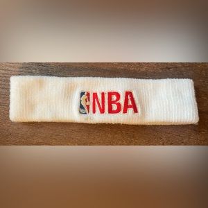 Vintage NBA headband sweat band white red blue basketball